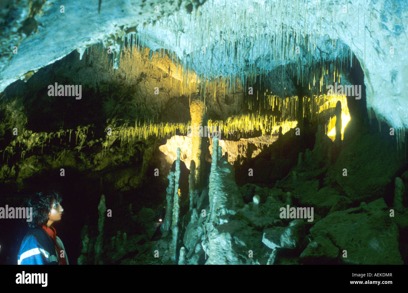 Castleisland County Kerry Crag grotta di stalattiti stalagmiti stalagmite stalattite Foto Stock