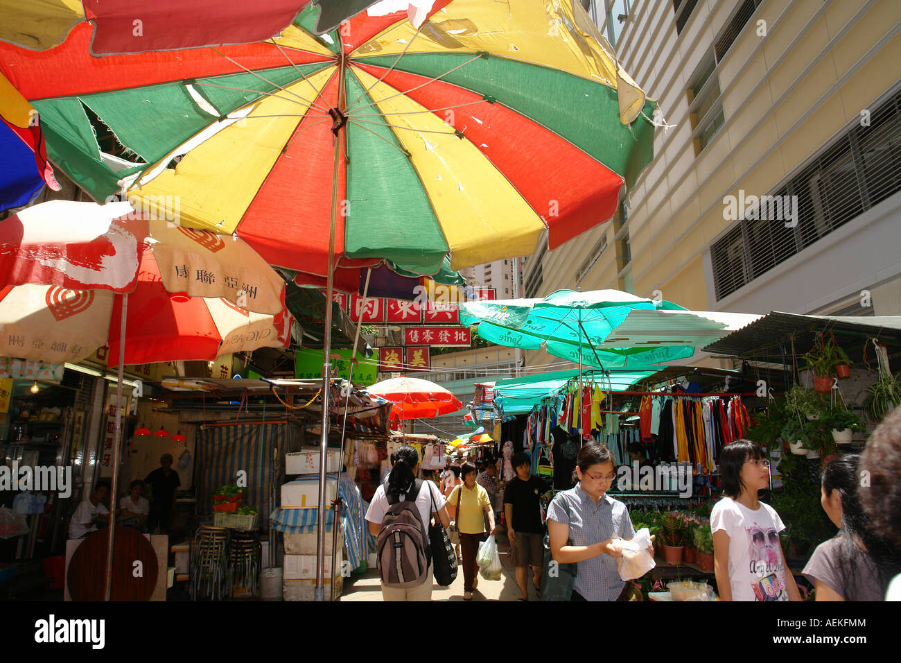 Cina Hong Kong Wan Chai Tai Yuen Street open street market Foto Stock