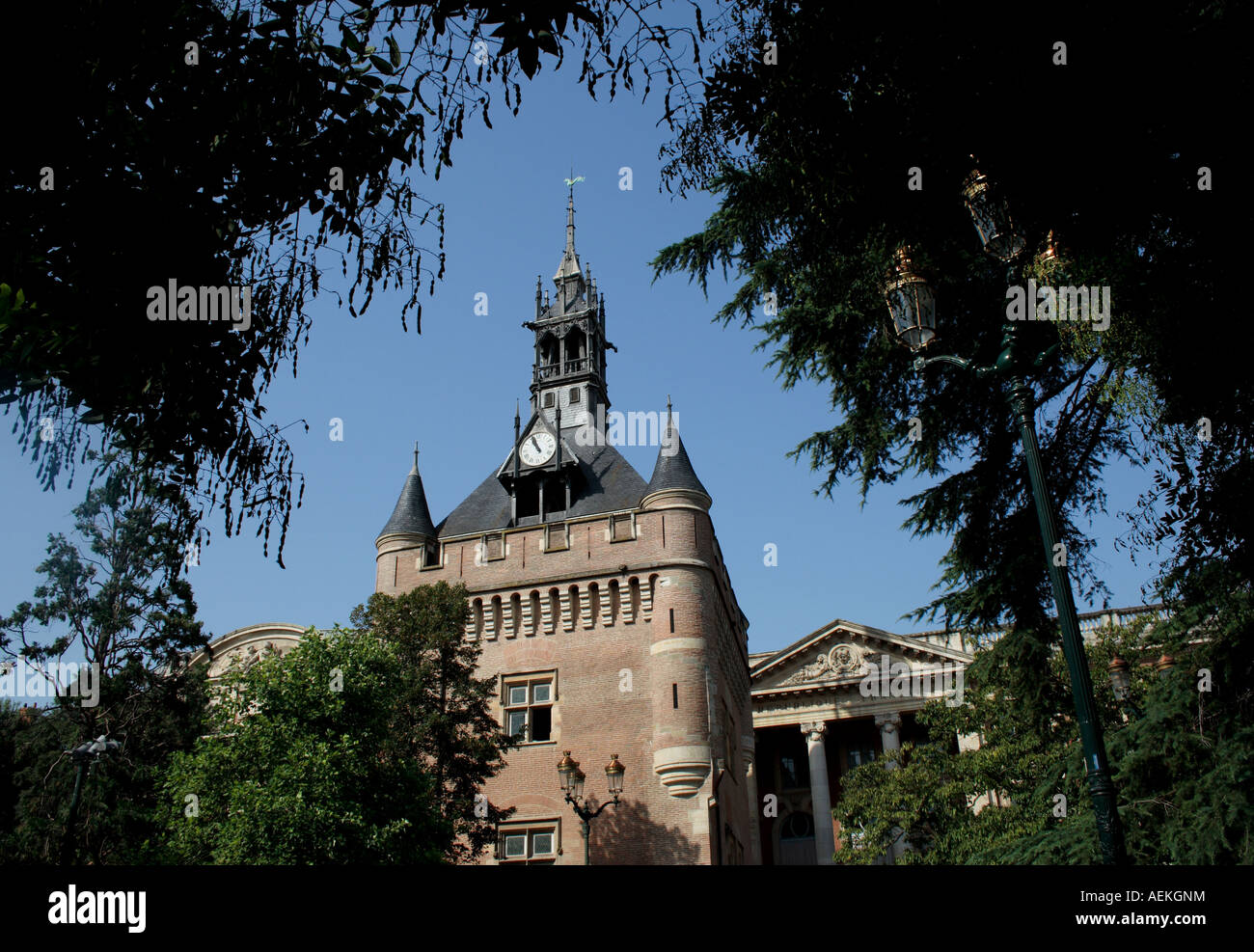Il mastio di Place du Capitole, Toulouse, Francia Foto Stock