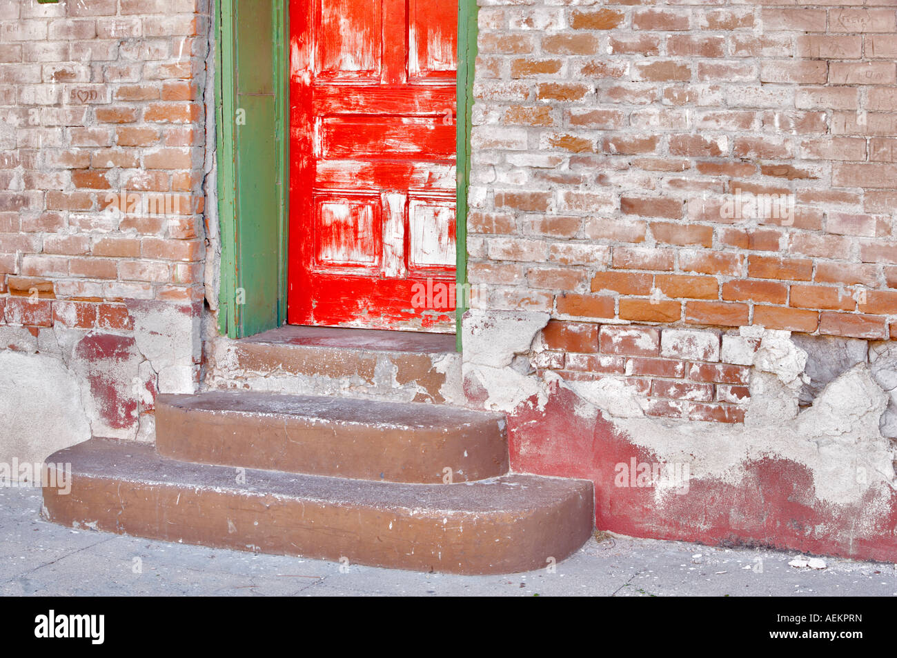 Porta di casa in rovina Tucson in Arizona Foto Stock