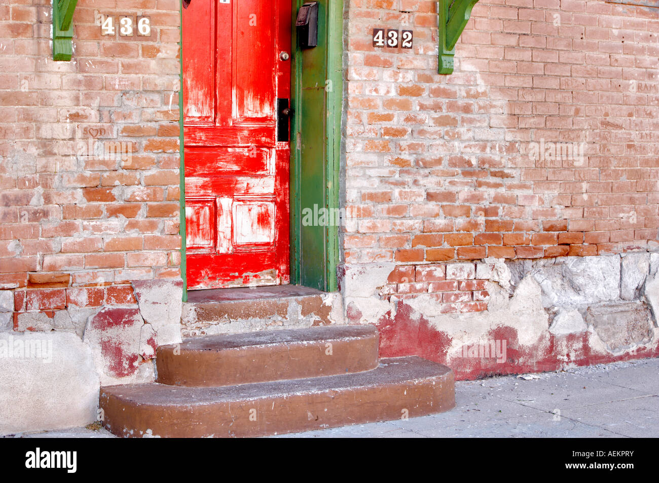 Porta di casa in rovina Tucson in Arizona Foto Stock