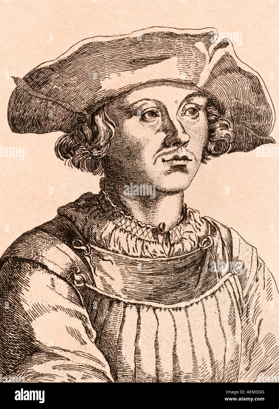 Bernard van Orley, chiamato anche Barend o Barent van Orley, Bernaert van Orley o Barend van Brussel, c.1487/1481 -1541- artista e designer fiammingo Foto Stock