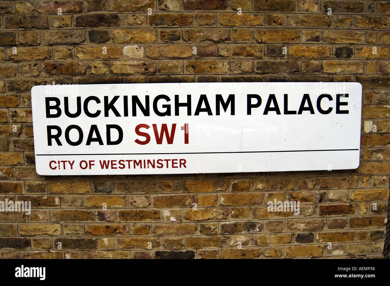 Buckingham Palace Road Londra Foto Stock
