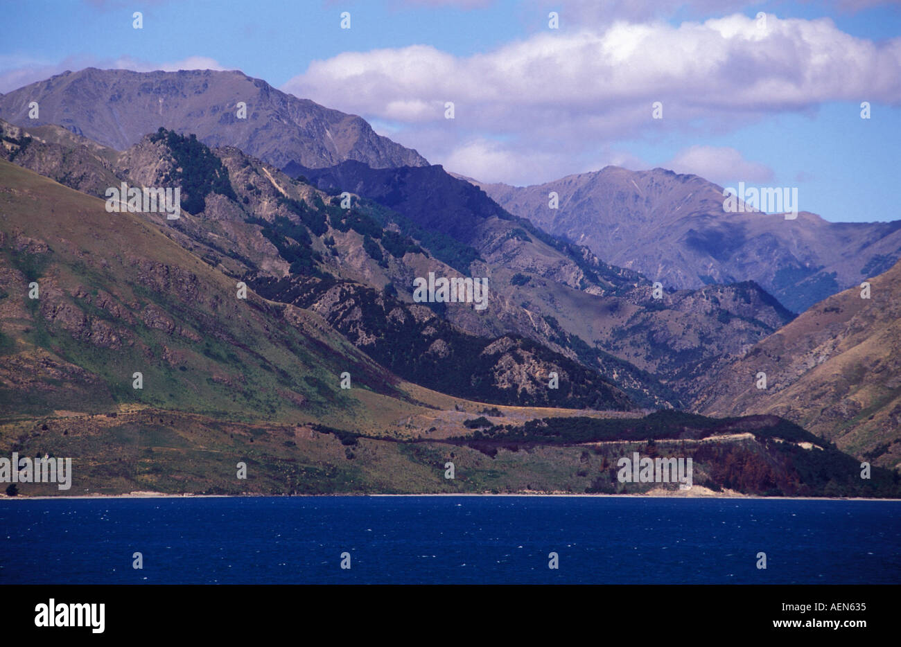 Nuova Zelanda Lago Hawea Foto Stock