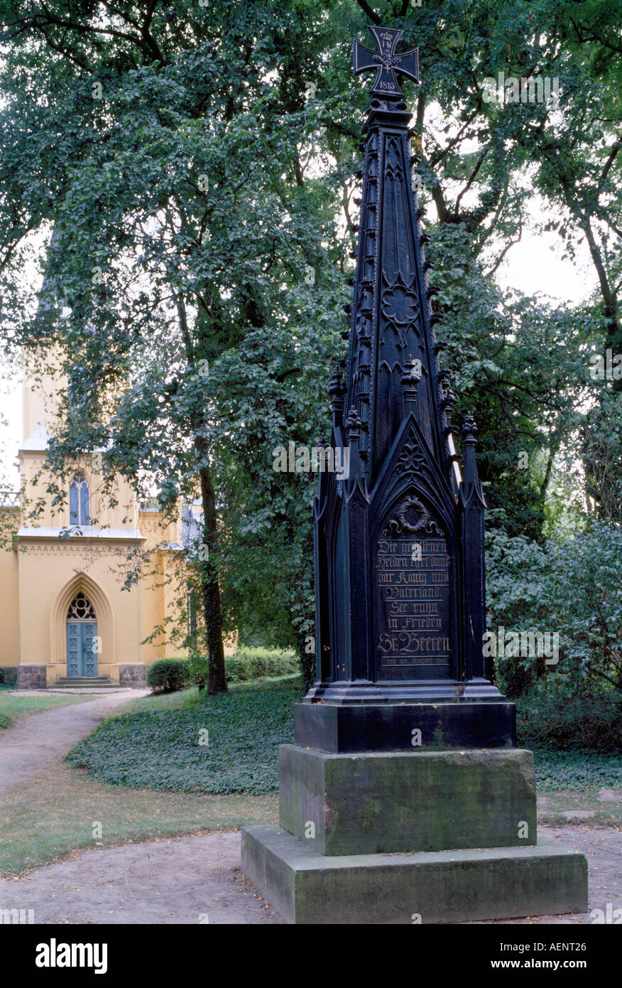 Großbeeren, Dorfkirche, fiale von Karl Friedrich Schinkel Foto Stock