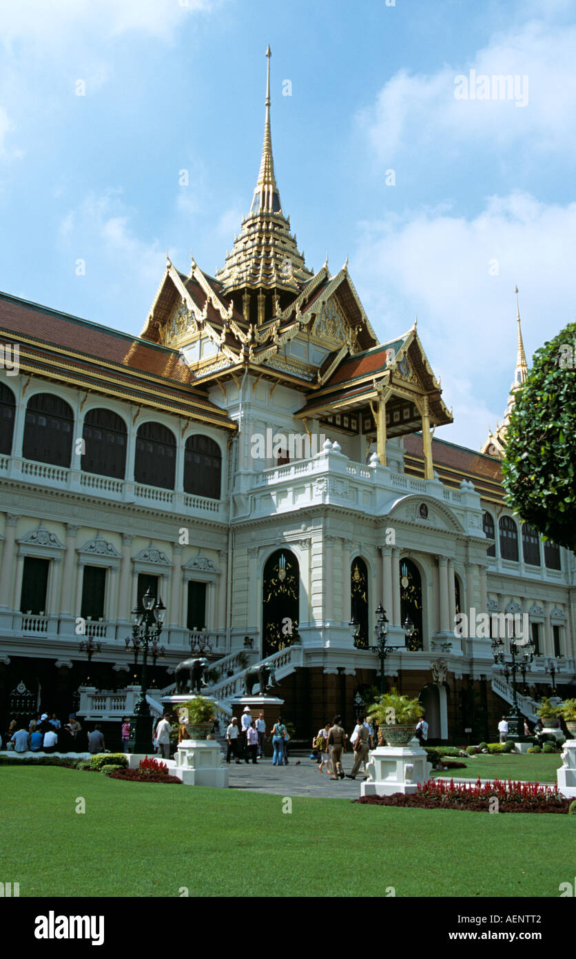 Chakri Maha Prasat Hall, il Grand Palace, Bangkok, Thailandia Foto Stock