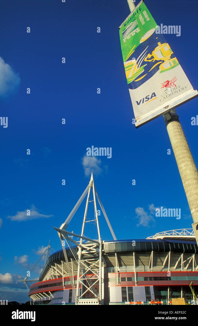 Principato Stadium o BT Millennium Stadium di tipo sportivo e concerto in centro città Cardiff South Glamorgan South Wales UK GB EU Europe Foto Stock