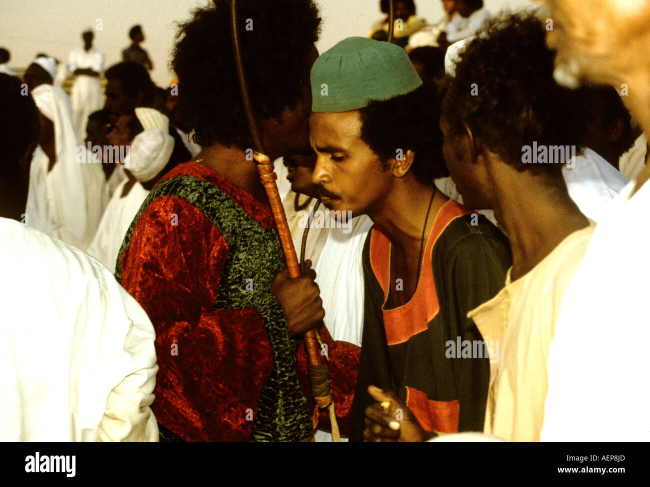 AF Sudan: un attore in un raduno Sufi a Om durman Foto Stock