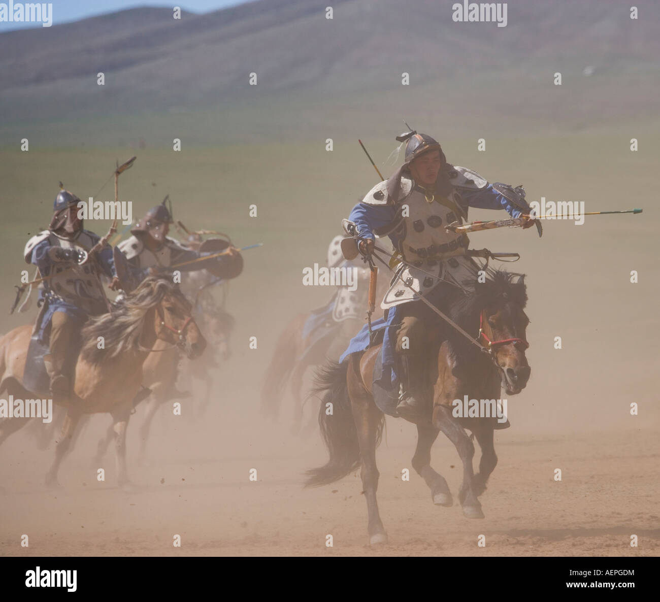 Gengis Khan horse show Foto Stock