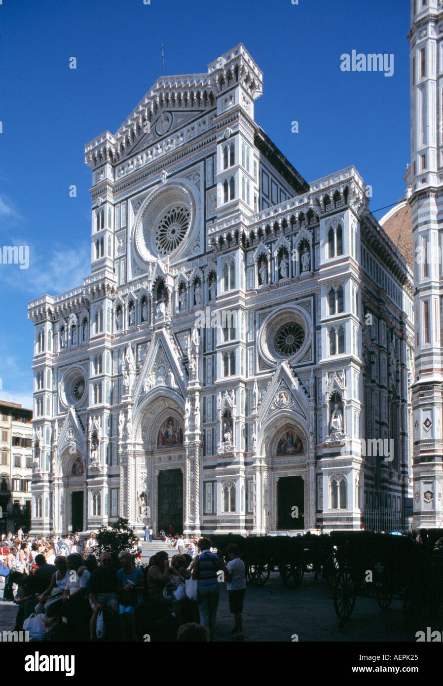 Firenze / Florenz, il Duomo di Santa Maria del Fiore / Dom, Fassade Foto Stock