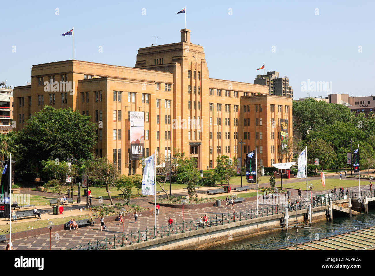 Museo di Arte Contemporanea, Circular Quay West, rocce, Sydney, Australia Foto Stock