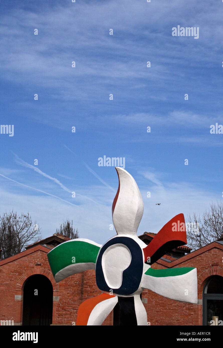 Les macelli Museo di Arte Moderna del cortile, Toulouse, Francia Foto Stock