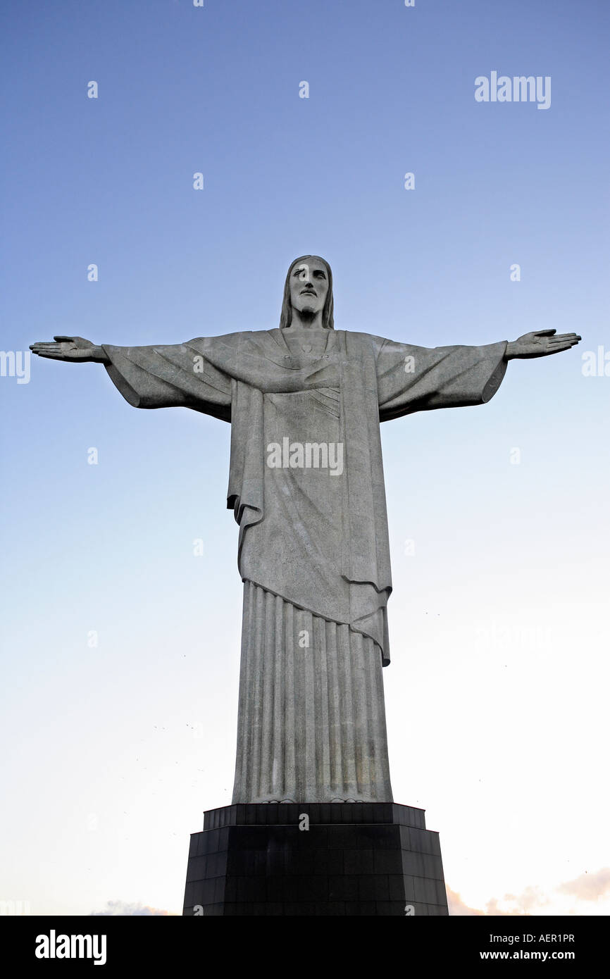 Corcovado Cristo Redentore di Rio de Janeiro in Brasile Foto Stock