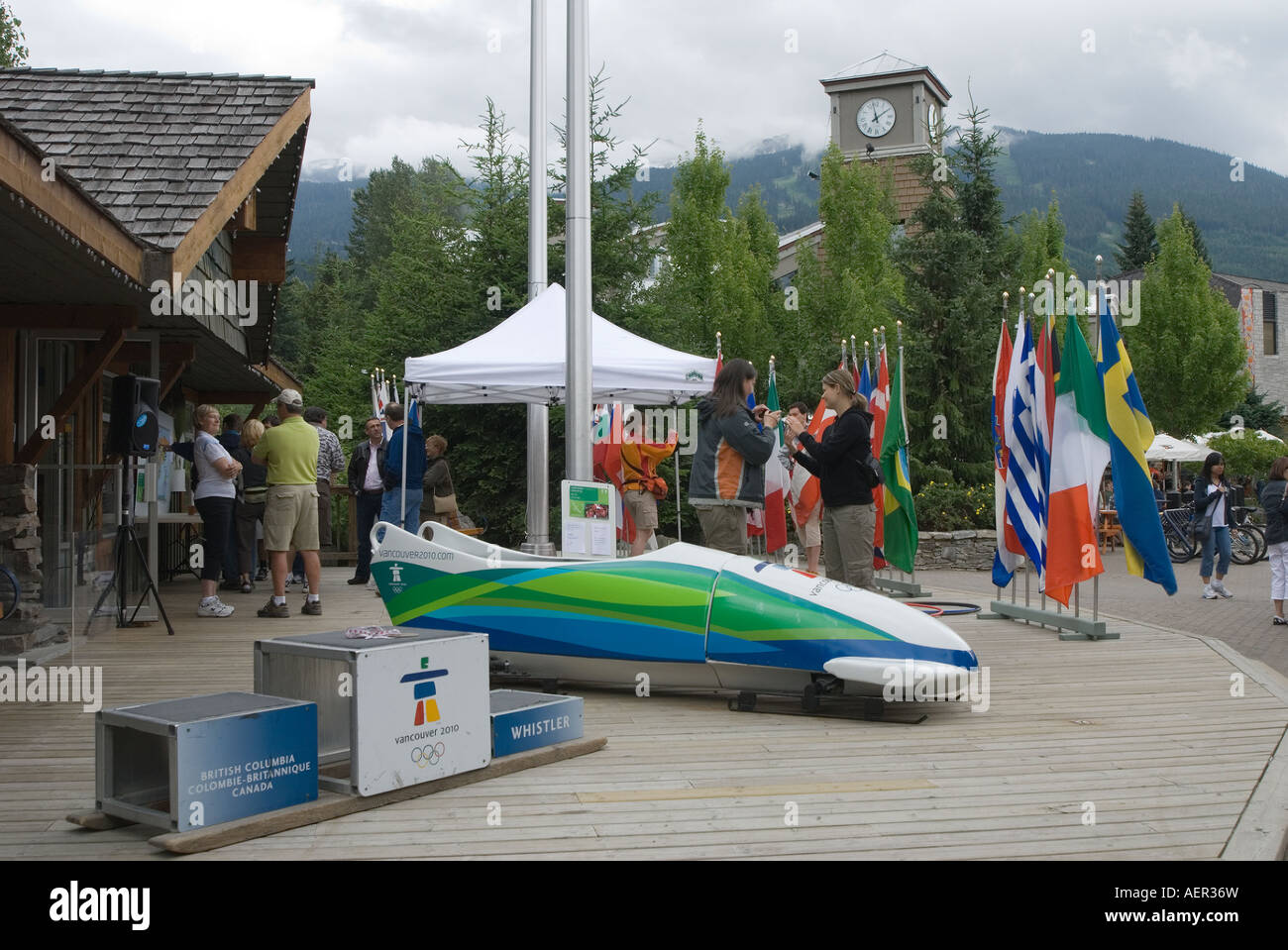 Whistler, BC, Canada, ospite delle Olimpiadi Invernali 2010 Foto Stock