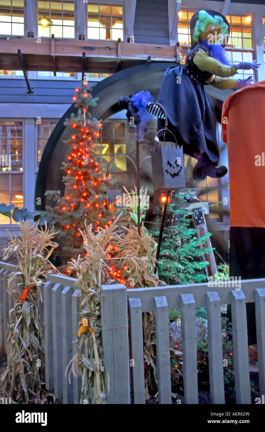 Fortuna che raccontano di affari gestito da streghe a questa decorazione Halloween evento in uno storico villaggio di shopping in Utah, Stati Uniti d'America. Foto Stock