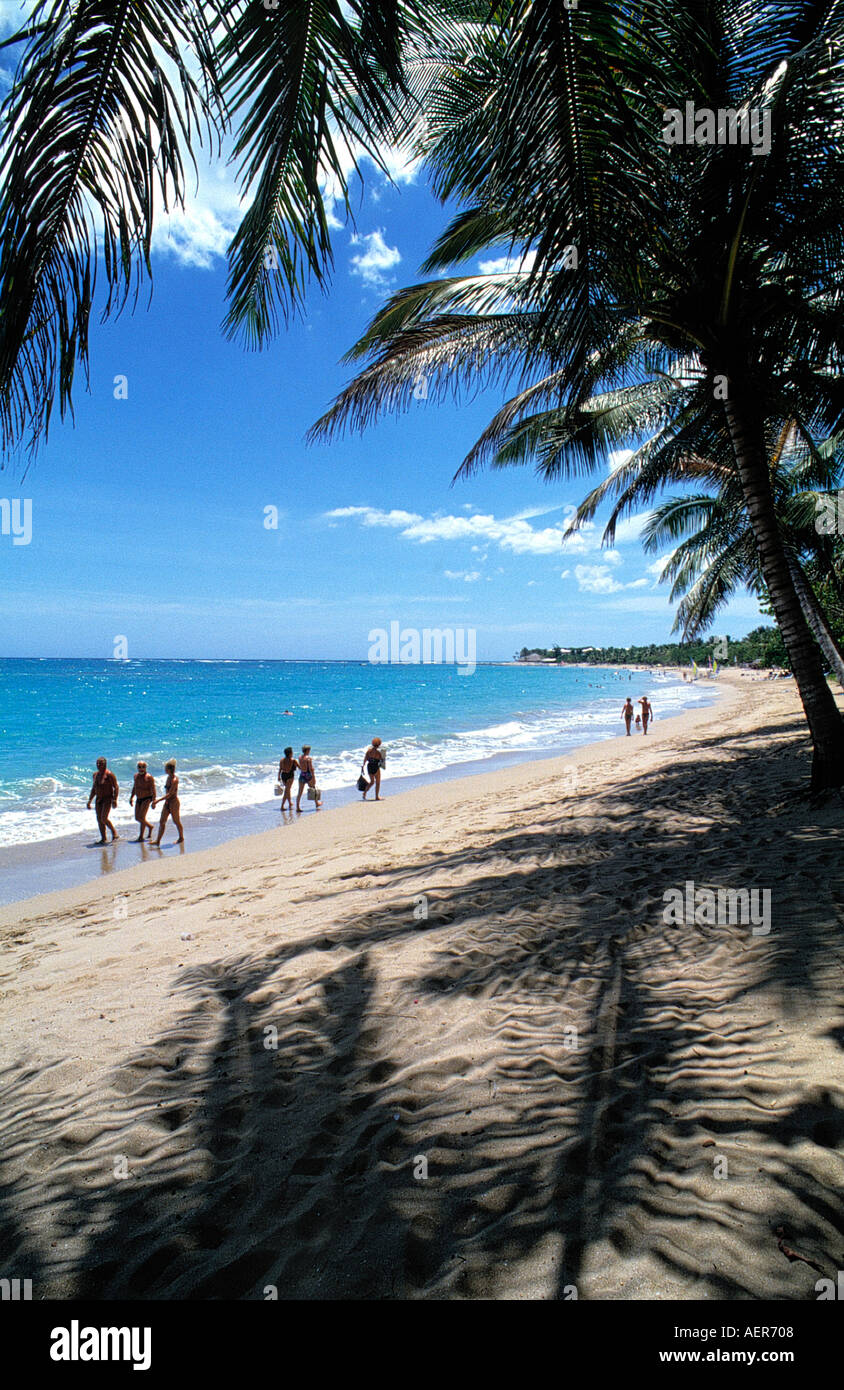 Spiaggia di Montego bay vicino a hotel jack tar village repubblica dominicana arcipelago delle Antille Maggiori dei Caraibi Foto Stock