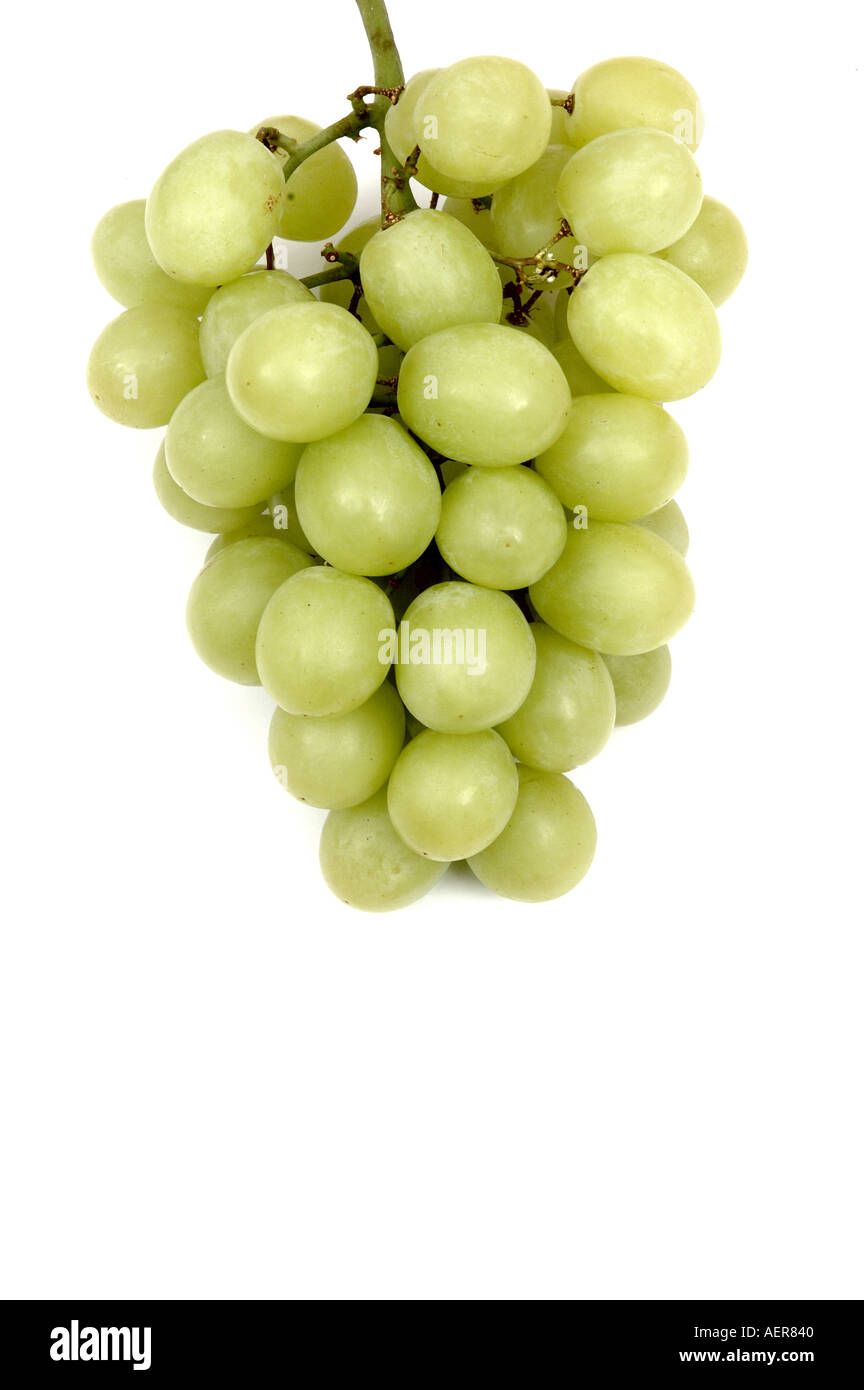 Chicchi di uva verde senza semi Foto Stock
