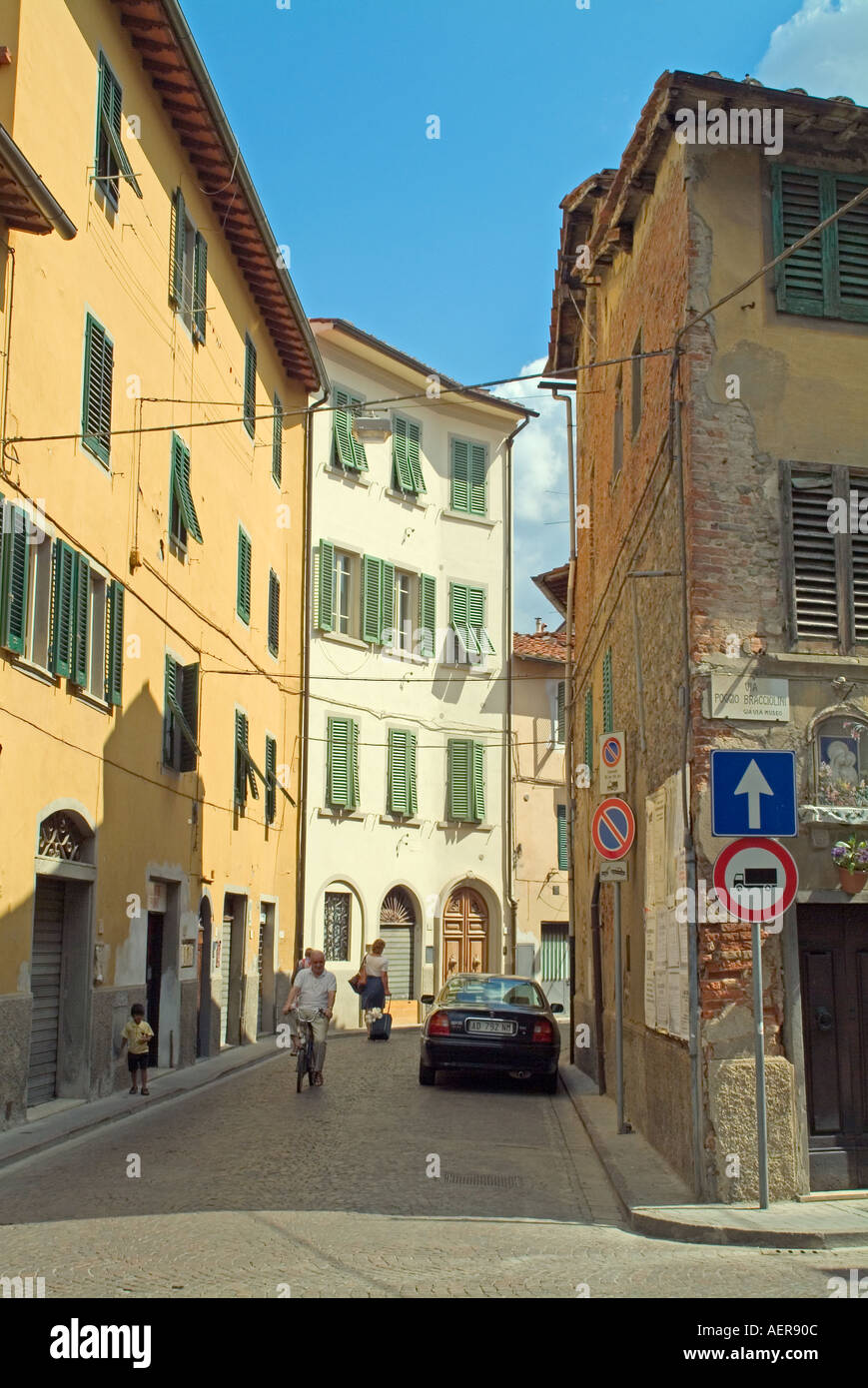 Toscana Italia Street a Montevarchi Foto Stock