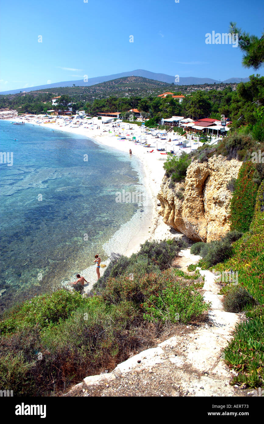 Spiaggia Pefkari Thassos Foto Stock
