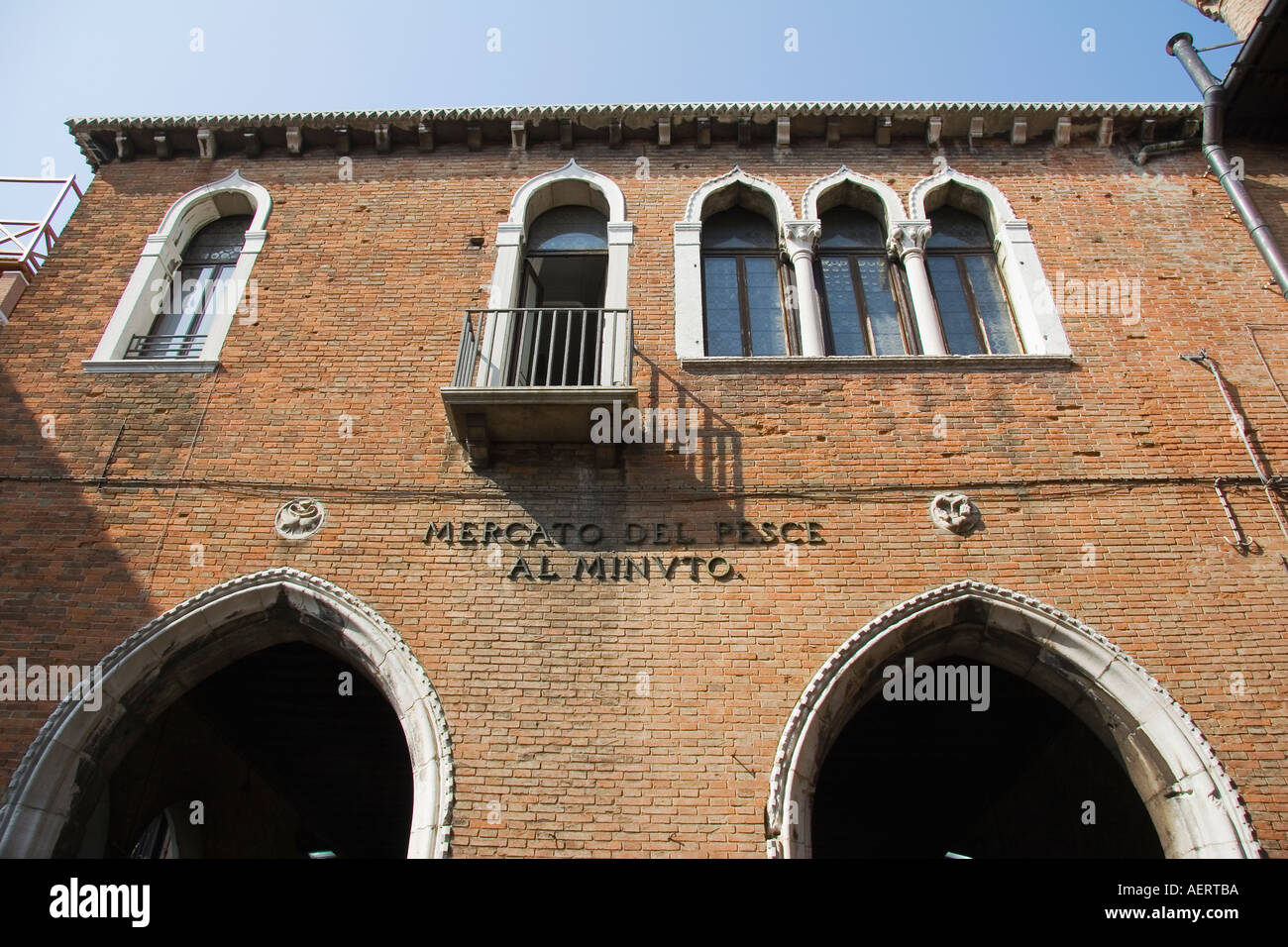 Rialto Mercato del pesce Venezia Italia Foto Stock