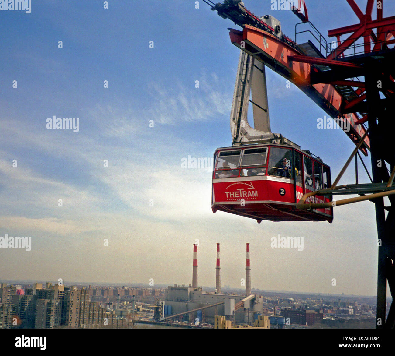 Roosevelt Island tram teleferica Manhattan New York STATI UNITI D'AMERICA Foto Stock