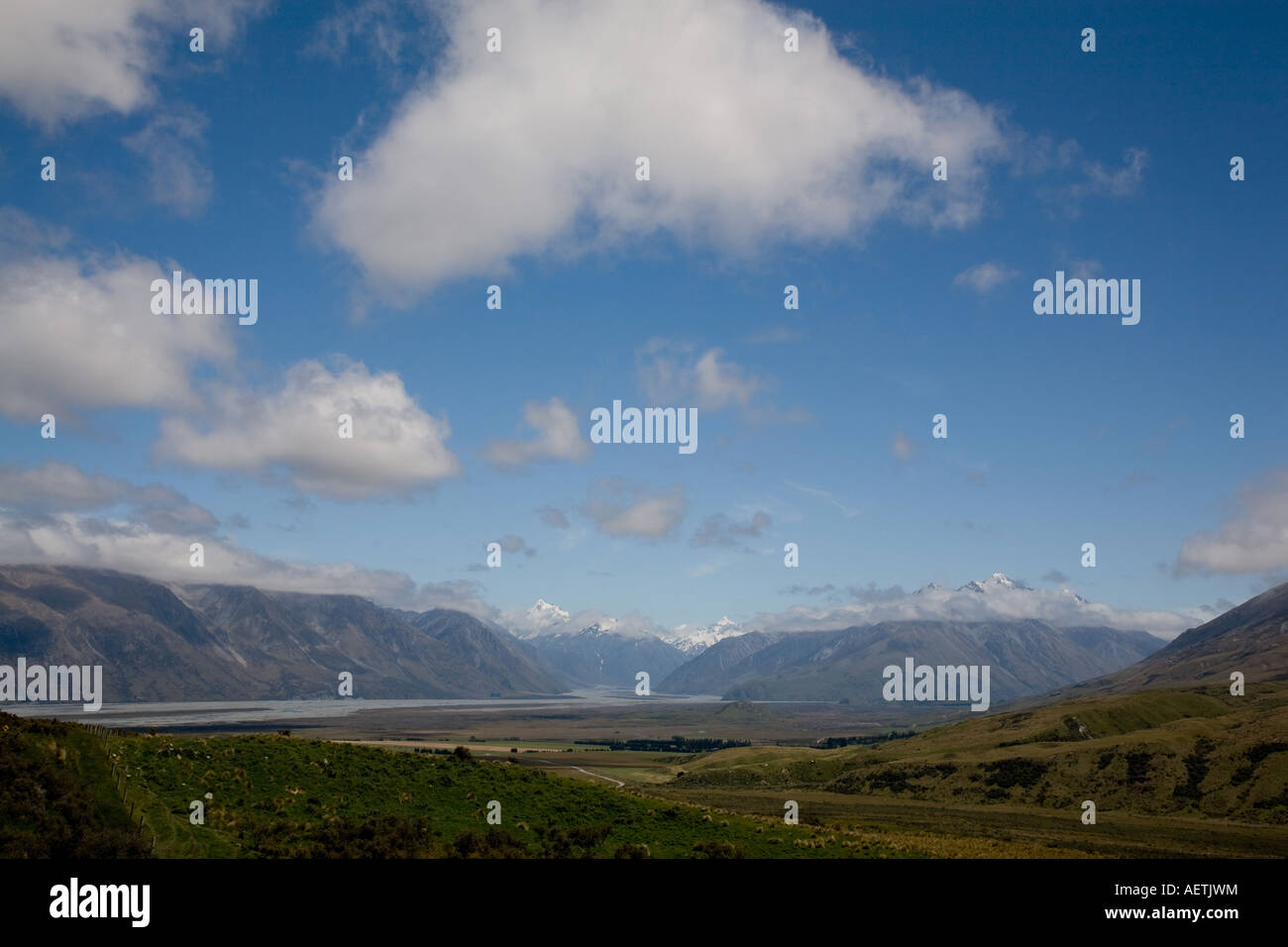 Montare Domenica, Alpi del Sud, Nuova Zelanda Foto Stock