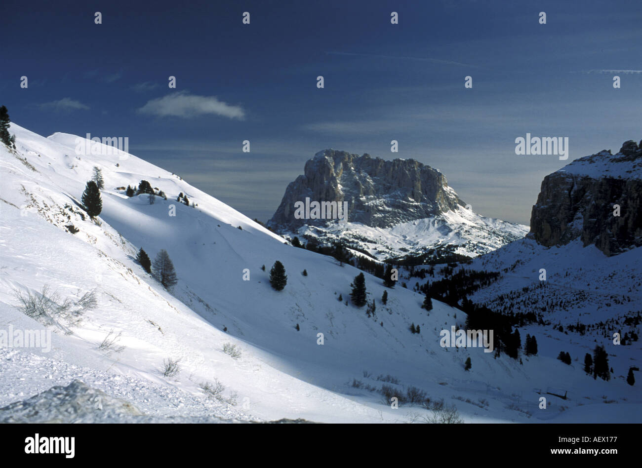 Passo Pordoi Dolomiti montagna Trentino Alto Adige Italia Foto Stock