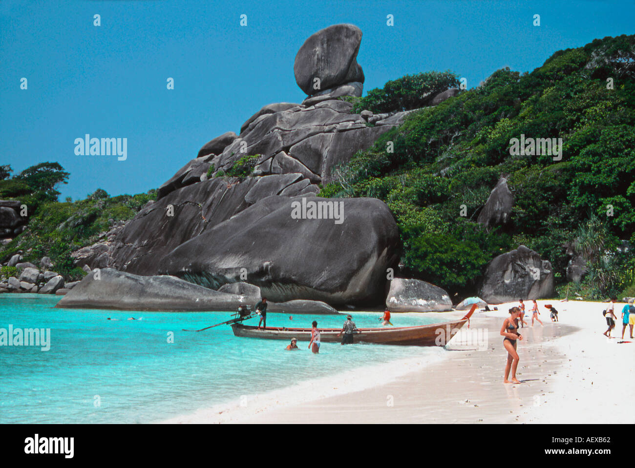 THA Tailandia Isole Similan sul Mare Andaman Beach Area immersioni Foto Stock