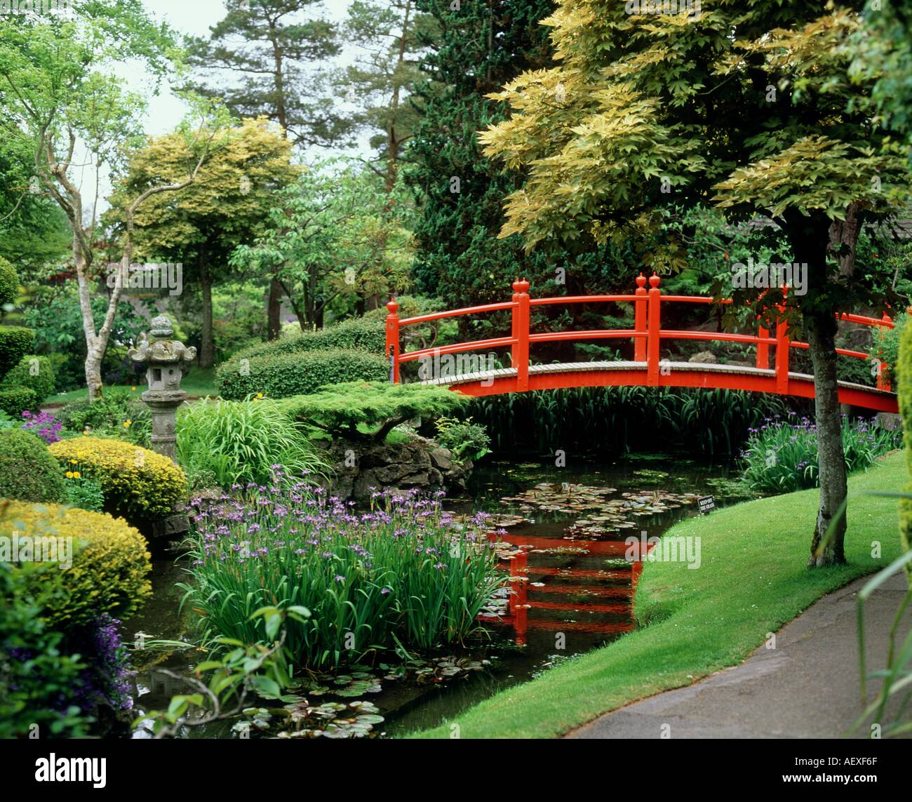Giardino giapponese TULLY IRLANDA Foto Stock