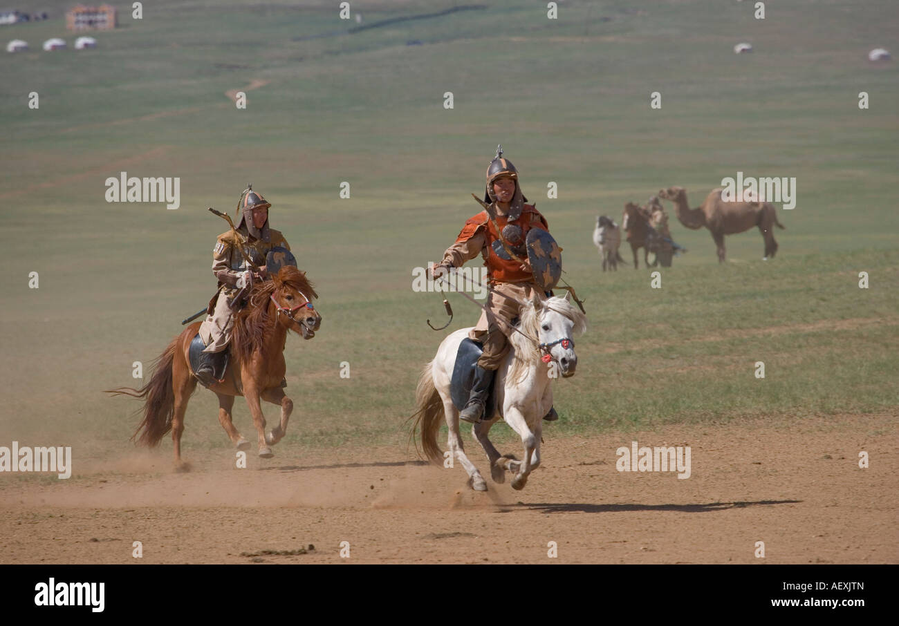 Gengis Khan horse show Foto Stock