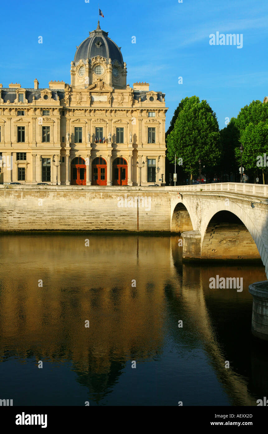 Francia - Commerce legge corte e Pont au cambiare a Parigi Foto Stock