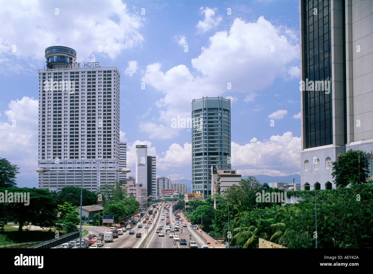 Anello stradale di Jalan Tun Razak Kuala Lumpur in Malesia Foto Stock