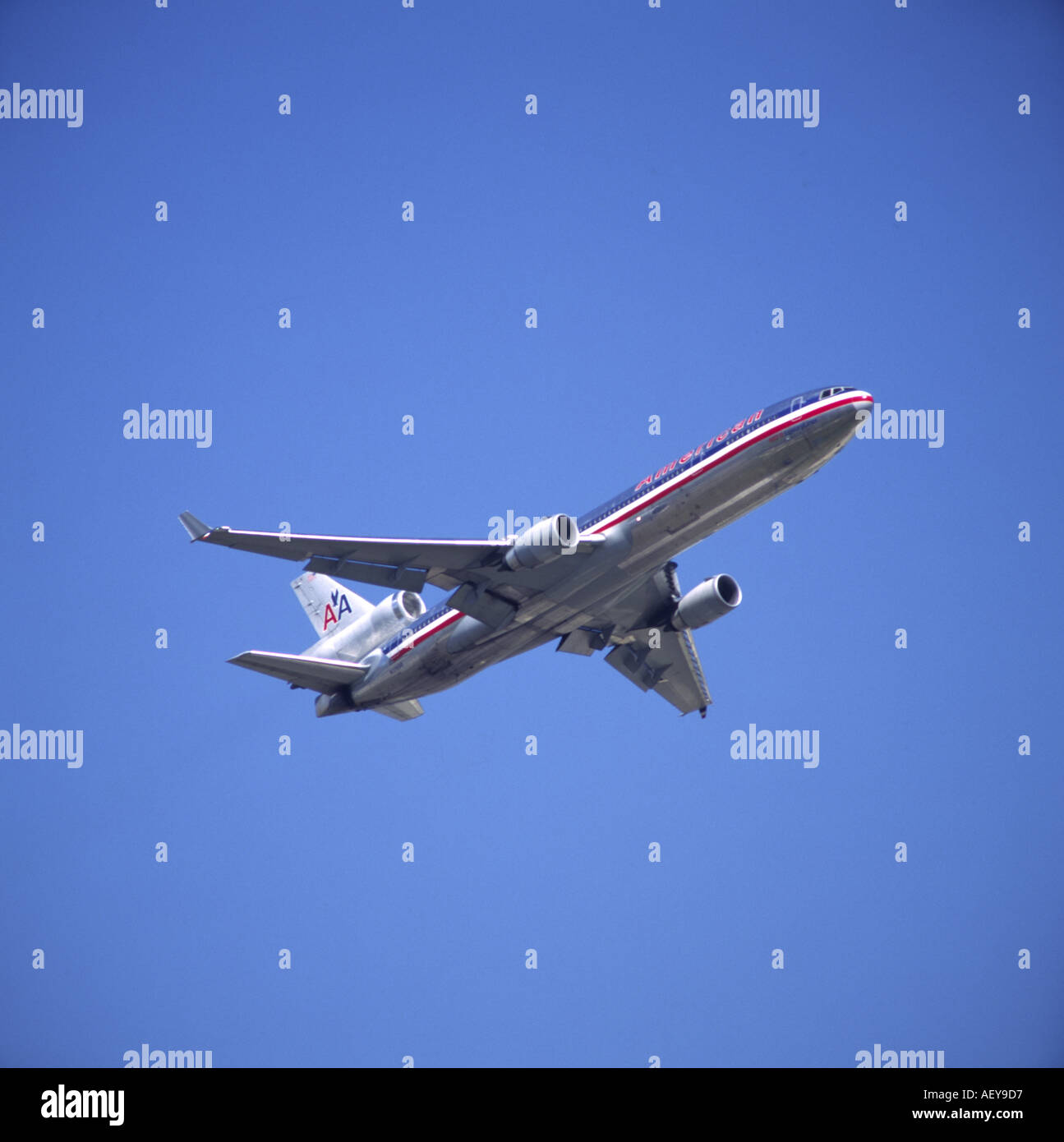 American Airlines MD11 in volo 1995 Foto Stock