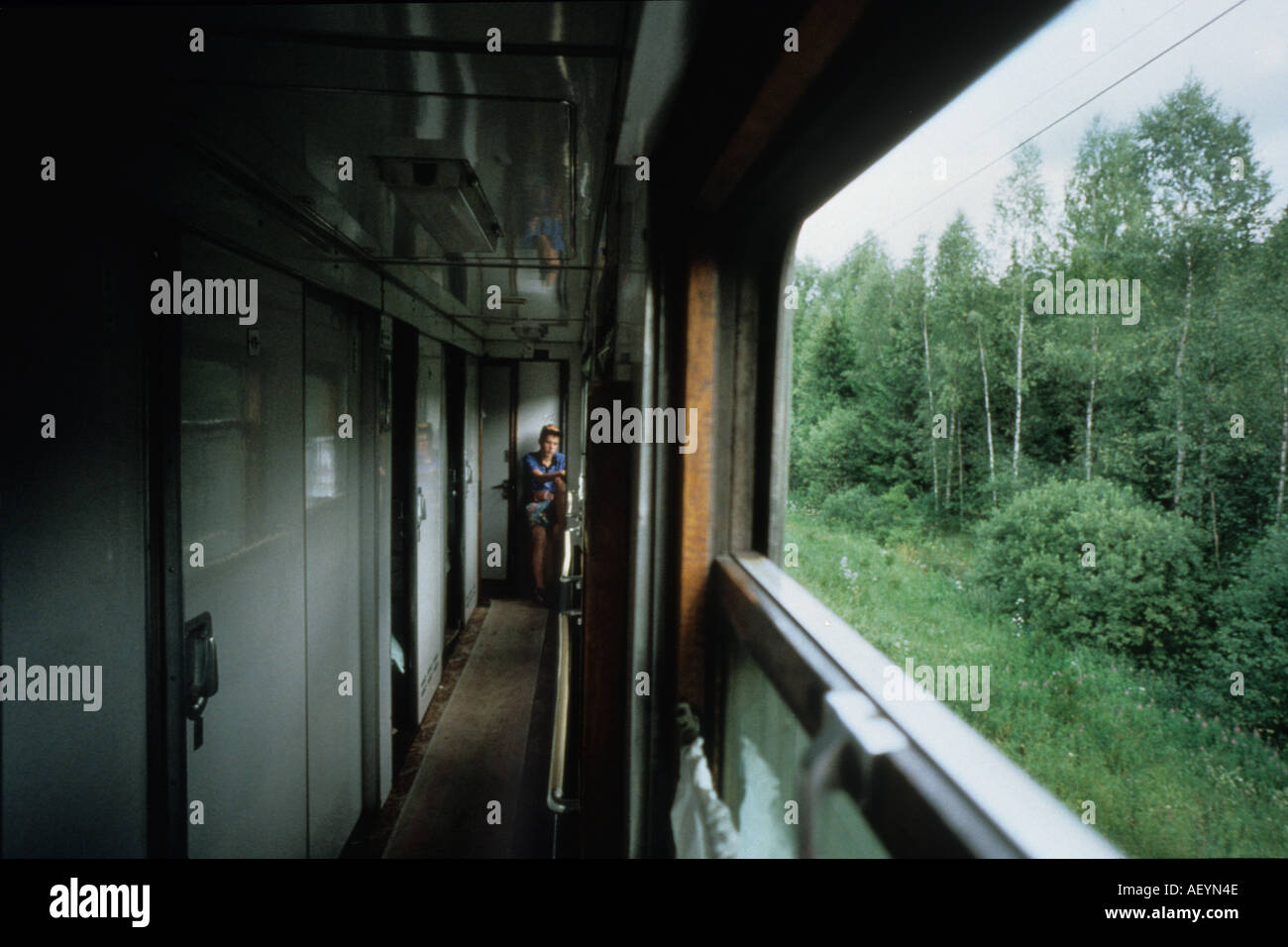 Siberiano treno raiload Foto Stock
