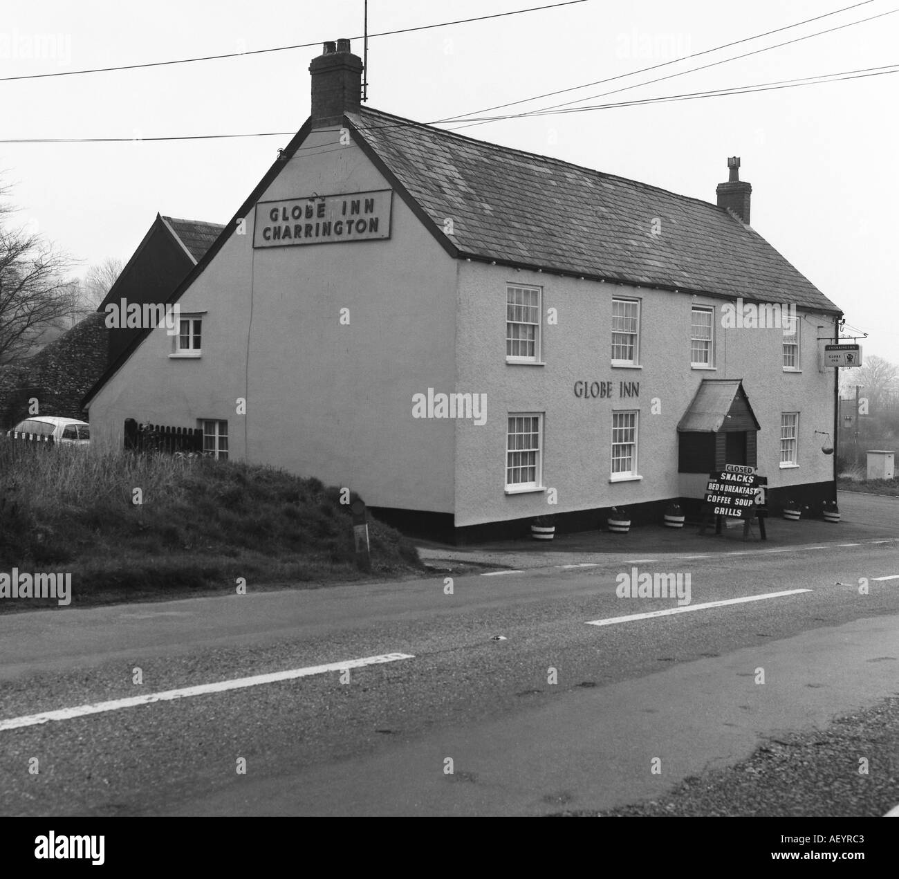 Globe Inn, Marsh, Devon nel 1974 in 7x6 negativo in bianco e nero serie 0065 Foto Stock