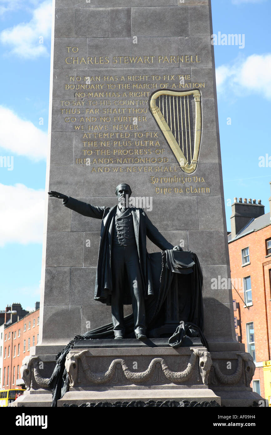 Parnell monumento, Dublin City Foto Stock