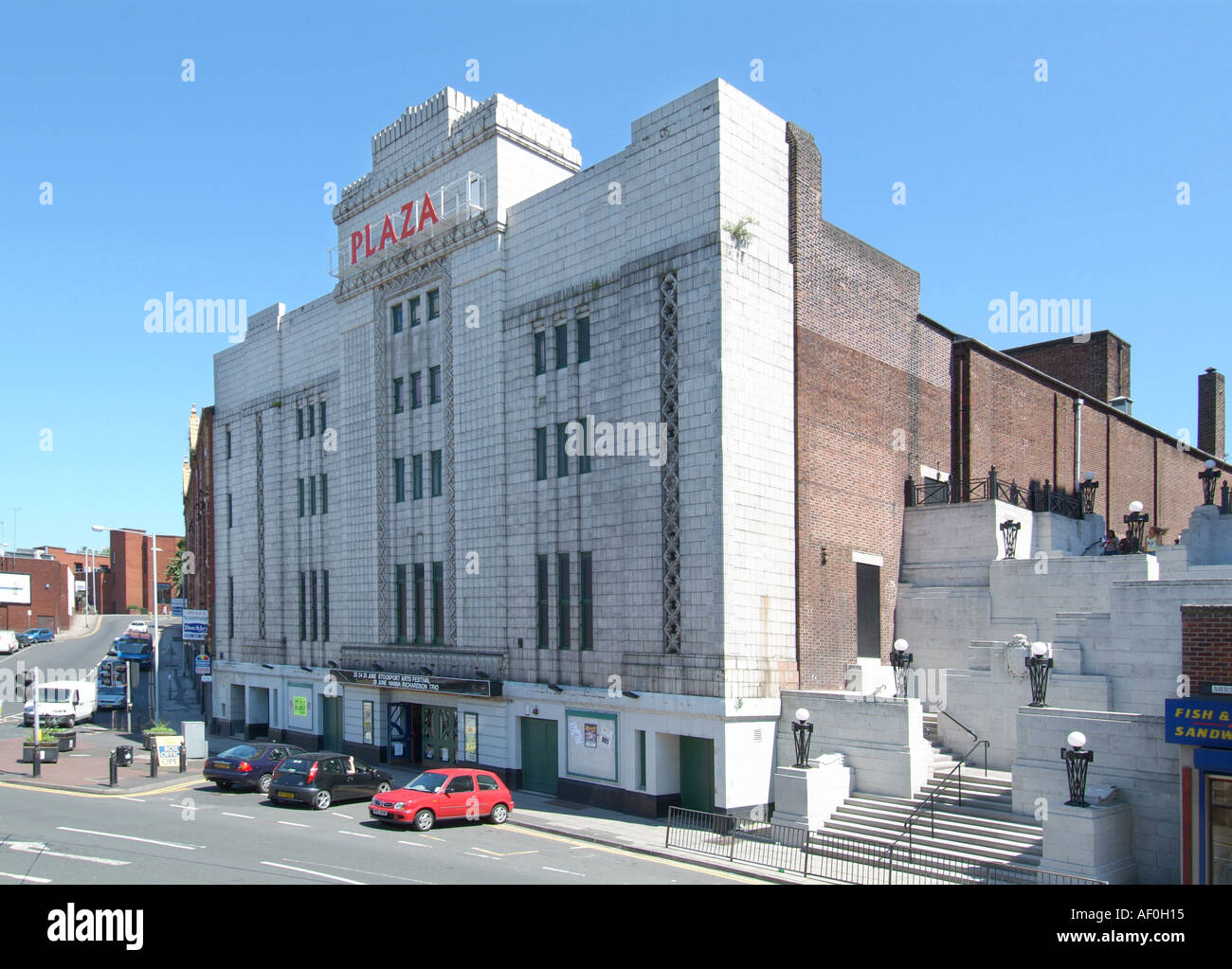 Plaza Cinema Stockport Mersey Square North West England Regno Unito Regno Unito GB Gran Bretagna UE Unione europea EUROPA Foto Stock