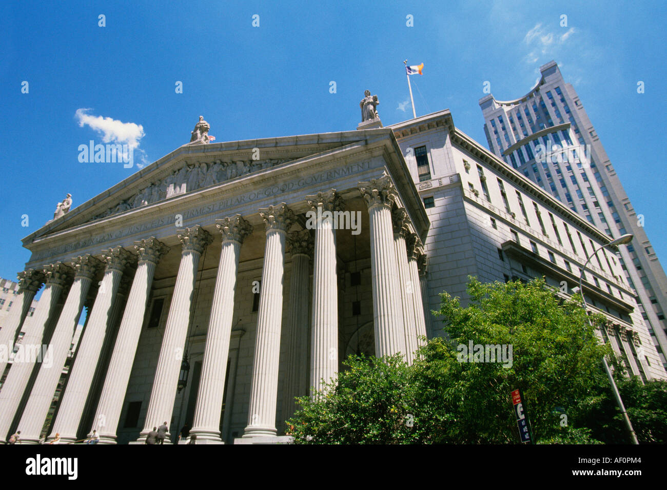 Tribunale supremo degli Stati Uniti. New York City Lower Manhattan NYC County Courthouse e Daniel Patrick Moynihan Courthouse. Foley Square Stati Uniti Foto Stock