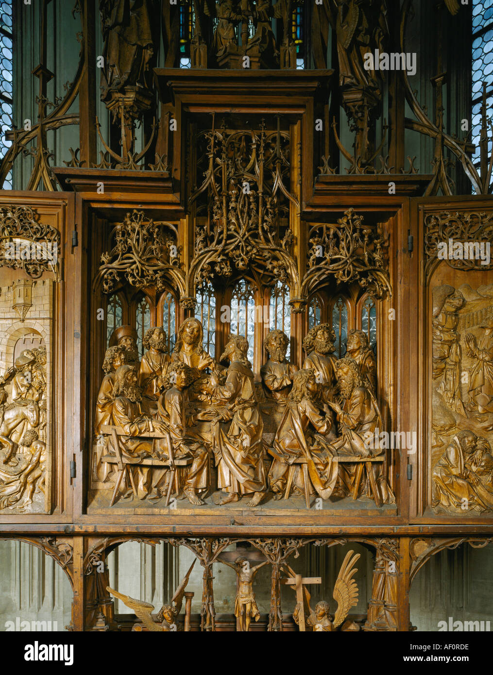 Rothenburg op der Tauber, St. Jakob, Tilmann Riemenschneider: Heilig-Blut- altare Foto Stock