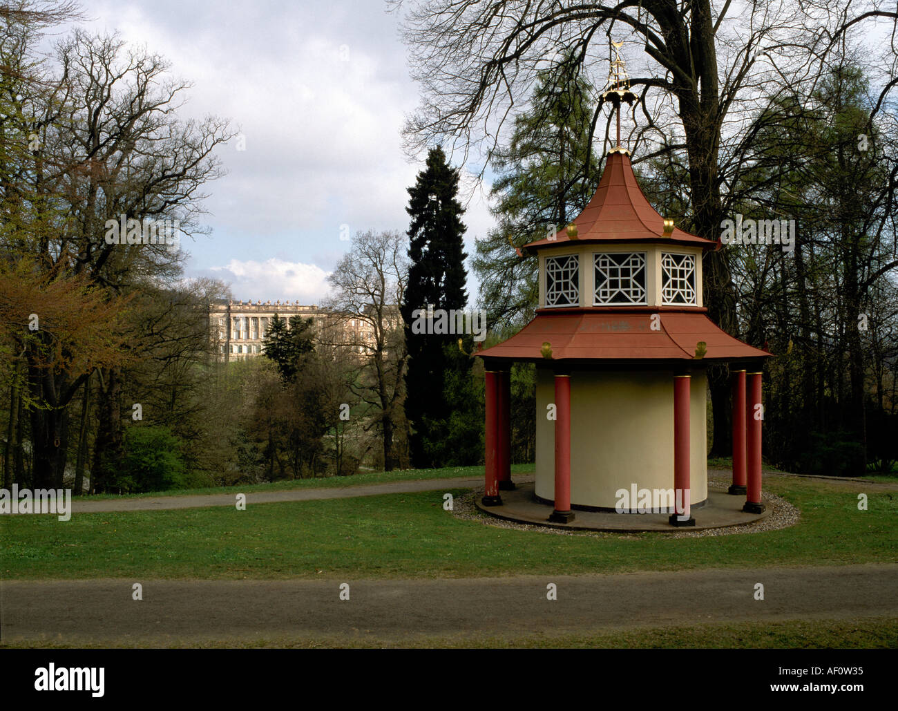 Kassel Wilhelmshöhe, Barockpark, Mulang, Chinesischer Tempel Foto Stock