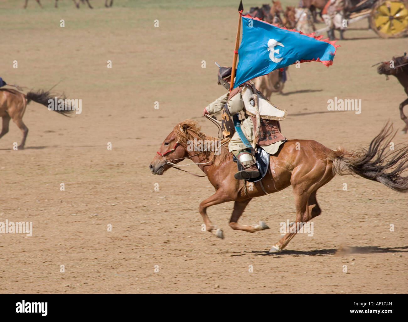 Gengis Khan horse show Foto Stock