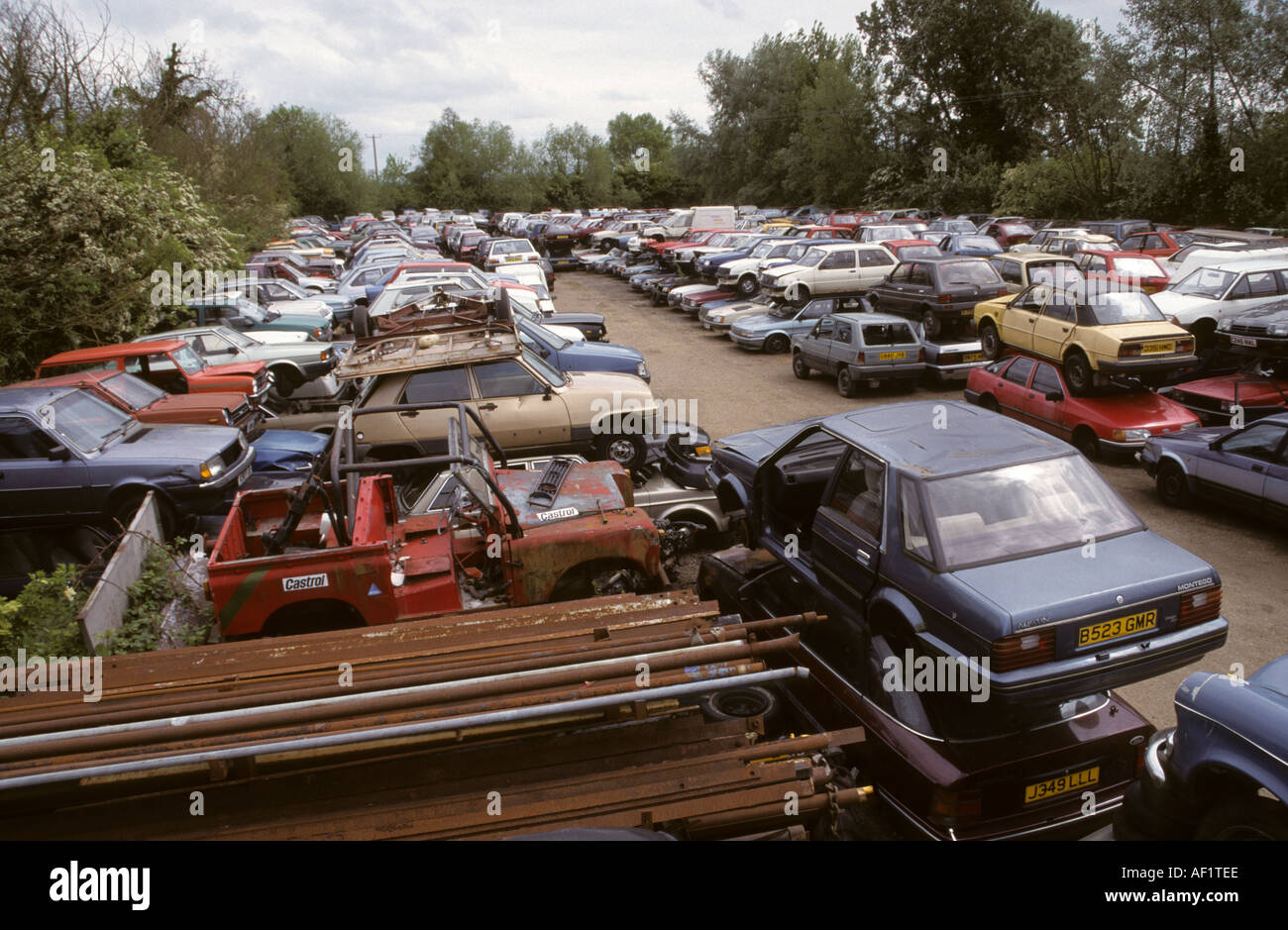 Auto Salvageyard scapyard Foto Stock