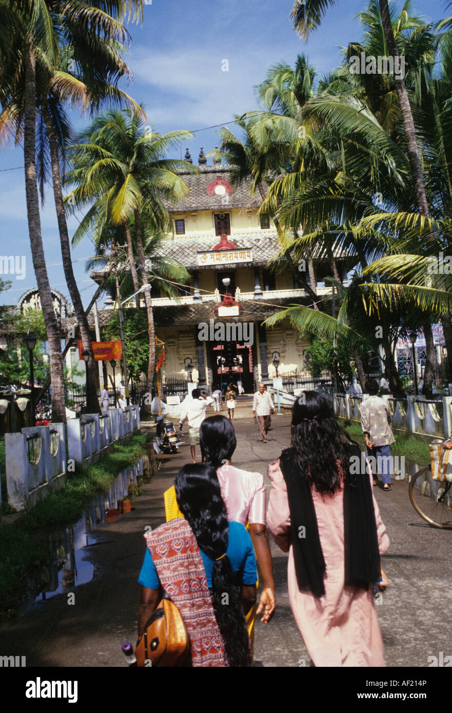 Cochin Temple Street scene Foto Stock