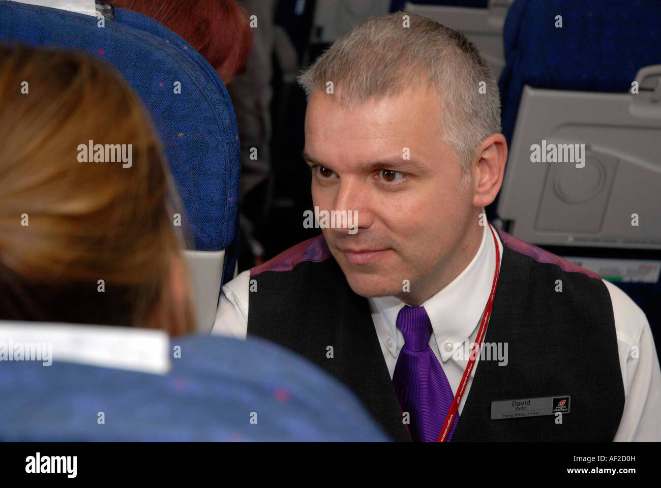 Volare senza paura corso organizzato dalla Virgin Airlines Foto Stock