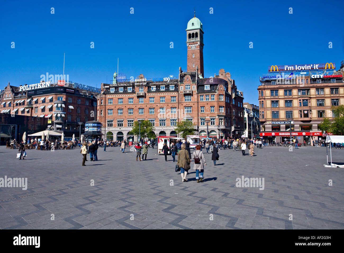 Radhuspladsen, Copenaghen, Danimarca, Europa Foto Stock