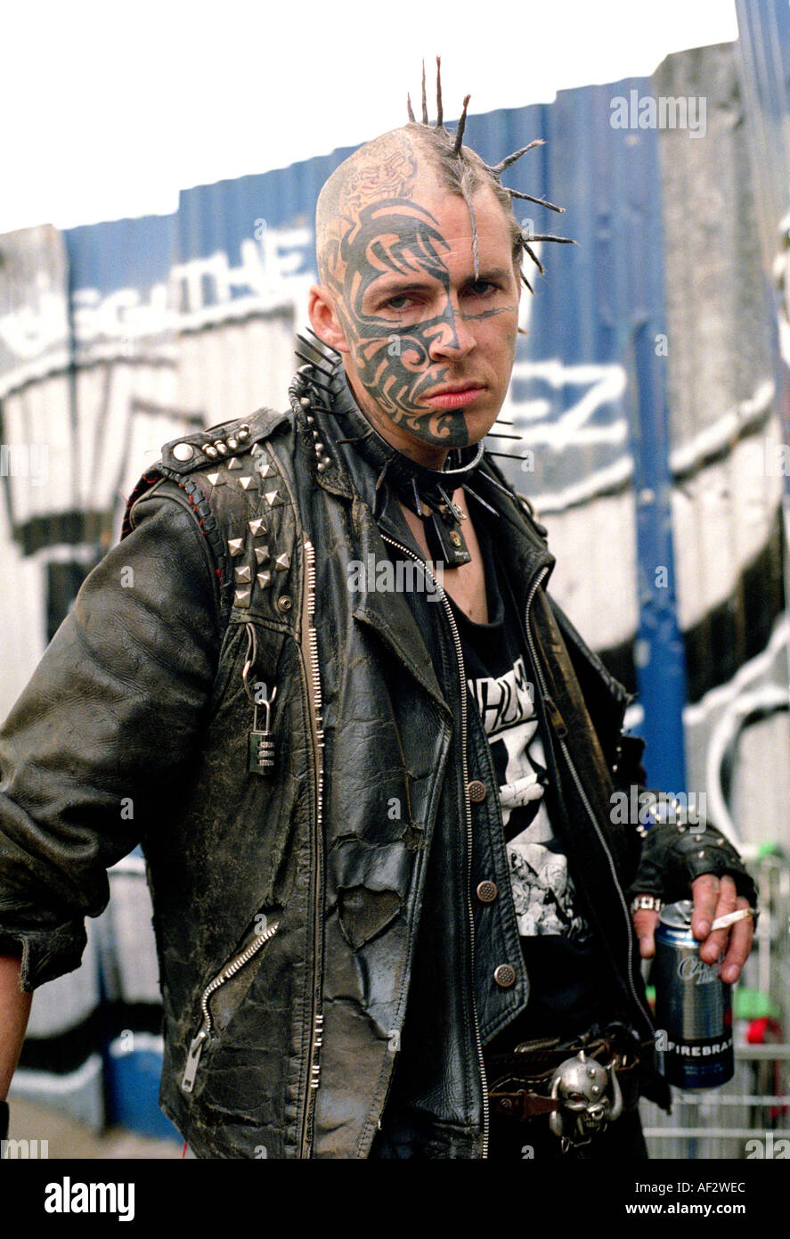 Ritratto della gioventù punk nel sud di Londra. Foto Stock