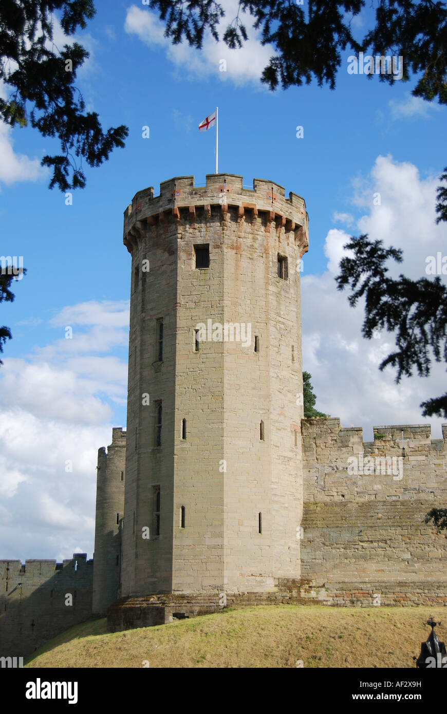 Ragazzo torre, il Castello di Warwick, Warwick, Warwickshire, Inghilterra, Regno Unito Foto Stock