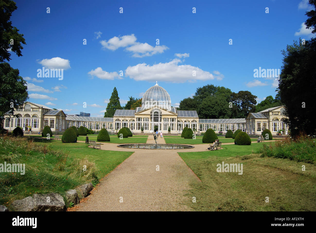 Il grande conservatorio e giardini, Syon House, Brentford, London Borough di Hounslow, Greater London, England, Regno Unito Foto Stock