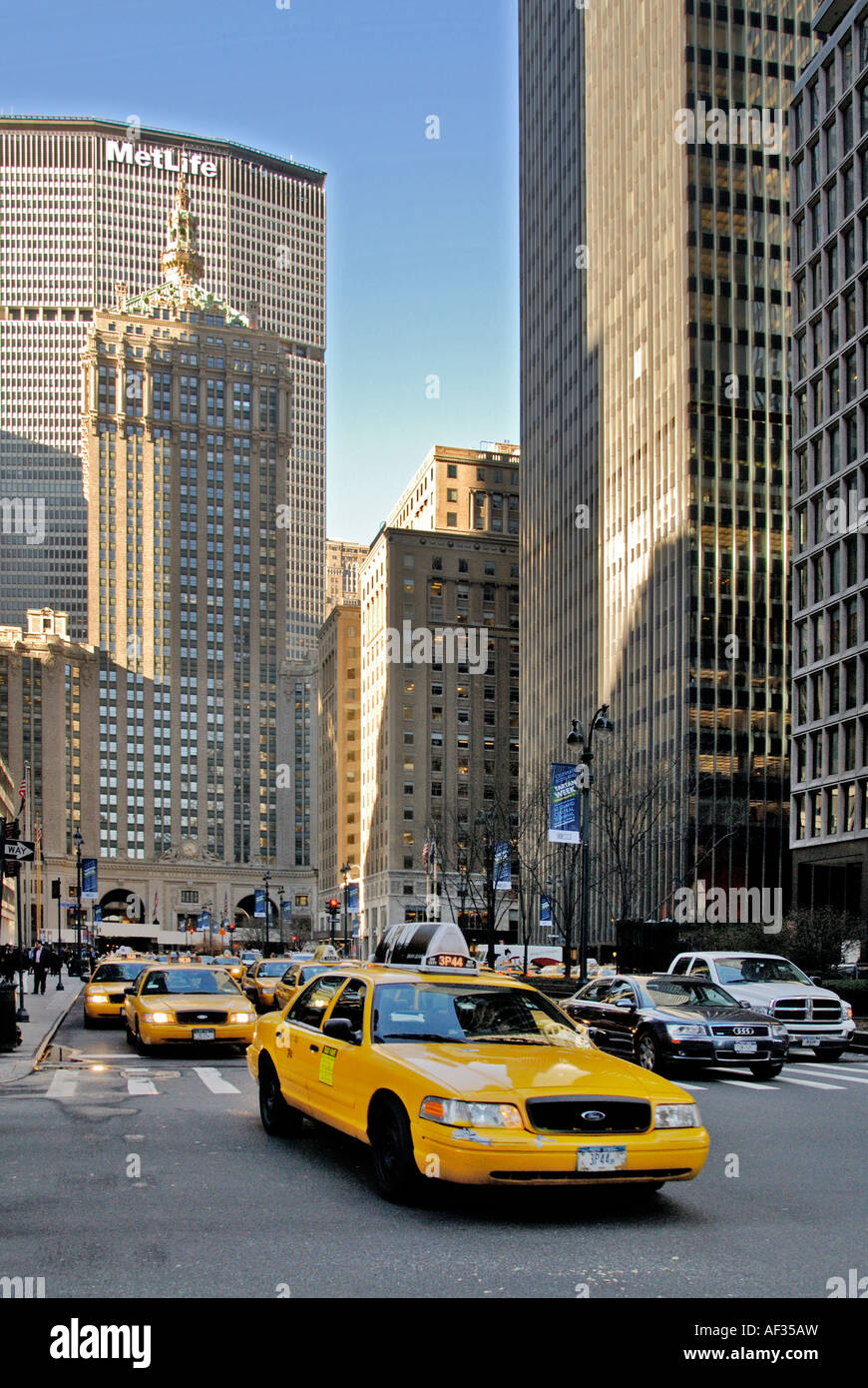 Park Avenue street scene, New York. Foto Stock