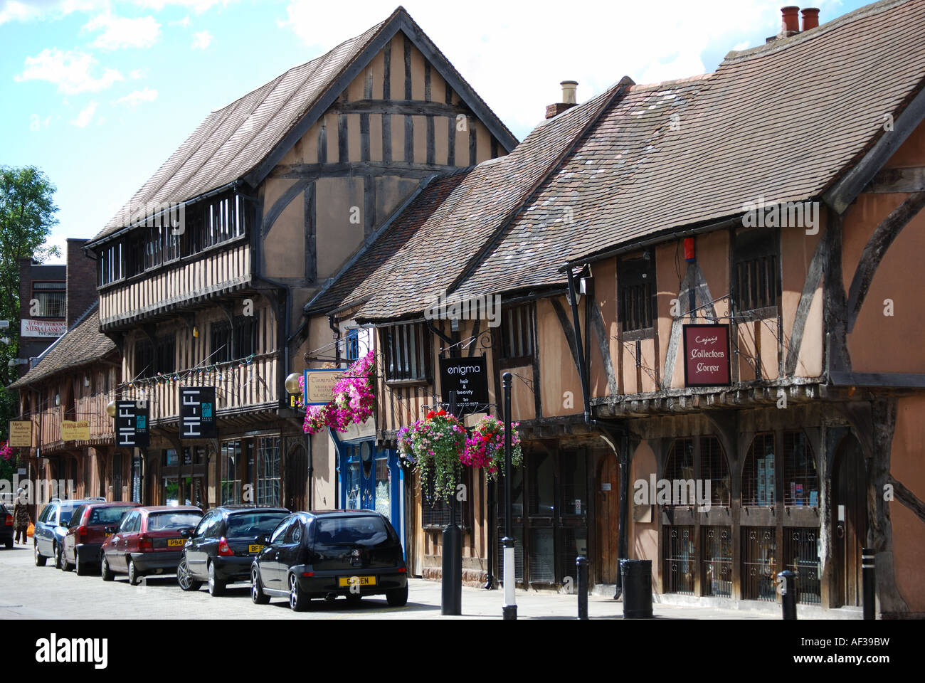 Spon medievale Street, Coventry, West Midlands, England, Regno Unito Foto Stock